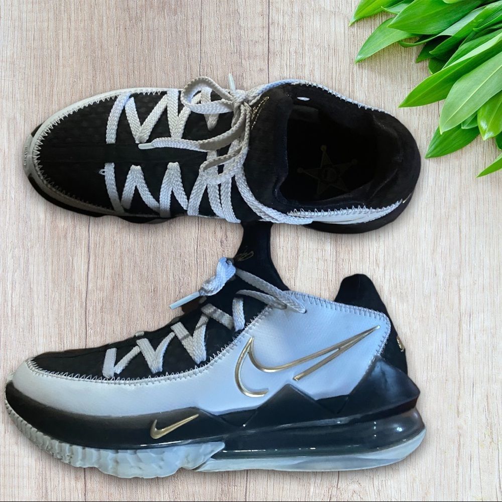 Nike Lebron 17 Low Metallic Gold Sneakers CD5007-101